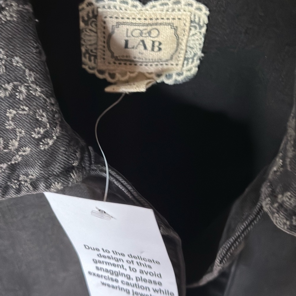Logo Lab by Lori Goldstein Denim Jacket with Eyelet Embroidery - Picture 6 of 7
